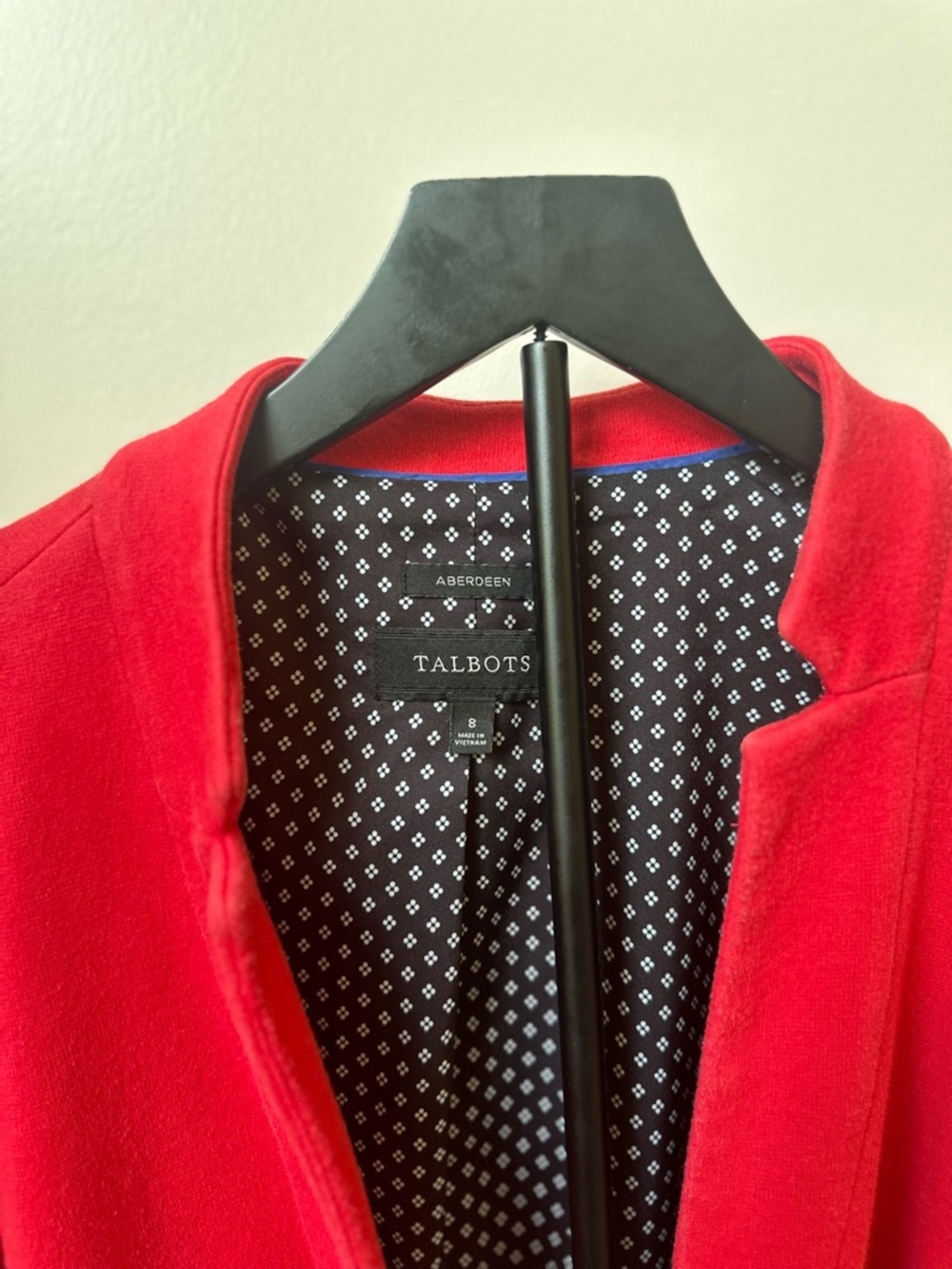 Talbots Red Single-Button Notch Blazer - Picture 4 of 14